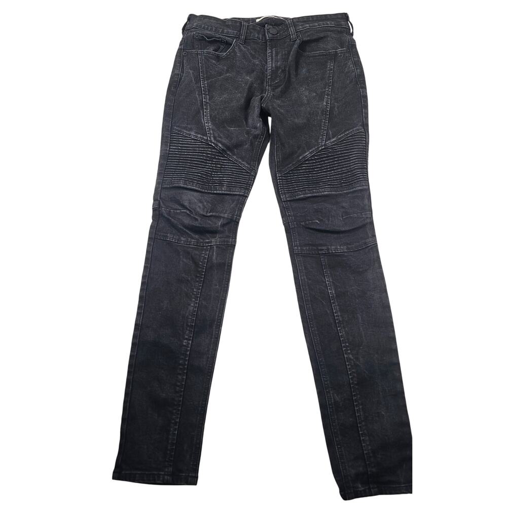 Pacsun Stacked Skinny Stretch Denim Jeans moto black grunge 30x30 EUC emo y2k - Picture 2 of 8